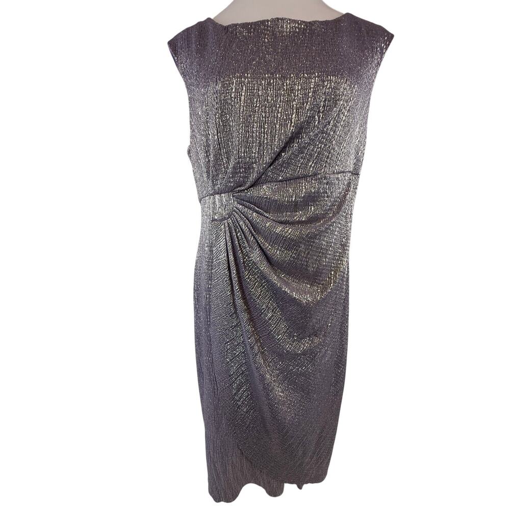 SKU3164 Connected Apparel Women's Size 14 Silver / Lavender Cocktail Dress